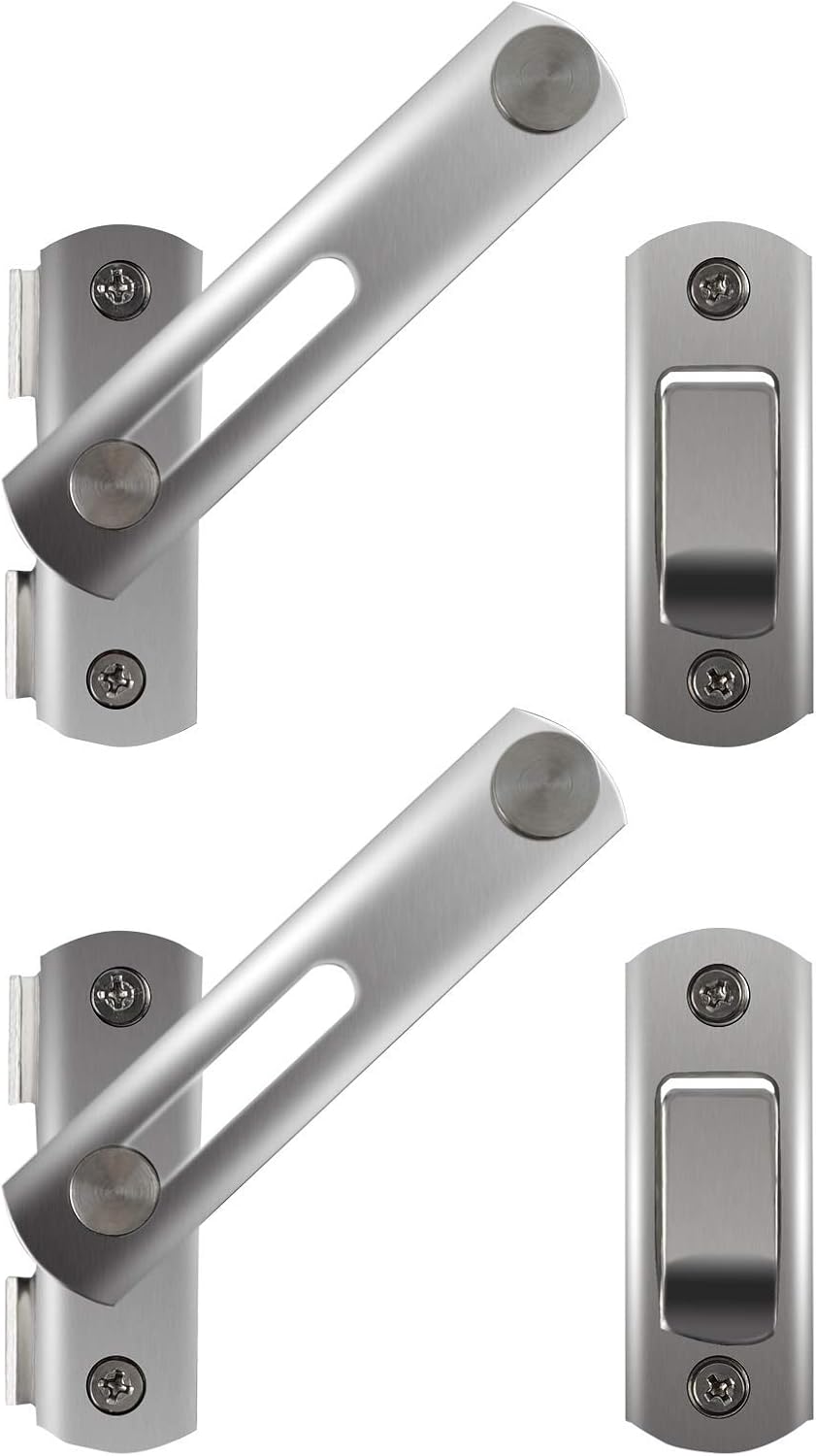 Buy 2 Pack Stainless Steel Gate Latches, Door Holder Flip Latch Safety