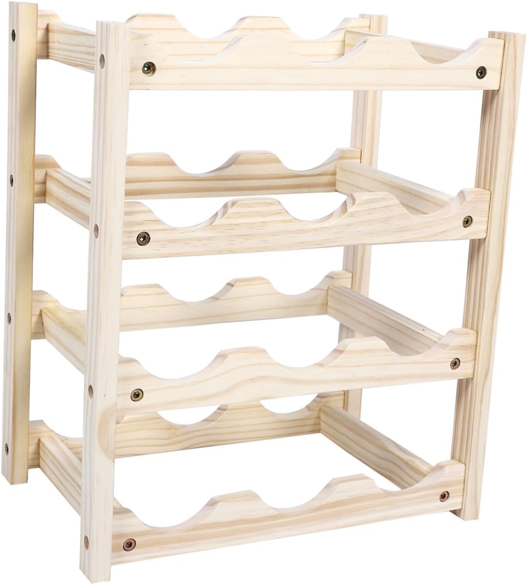 Bottle Wooden Wine Rack Wine Holder Countertop Stand Sturdy Storage for Fridge Cabinet Stackable Rack Decorative Bottle Holder