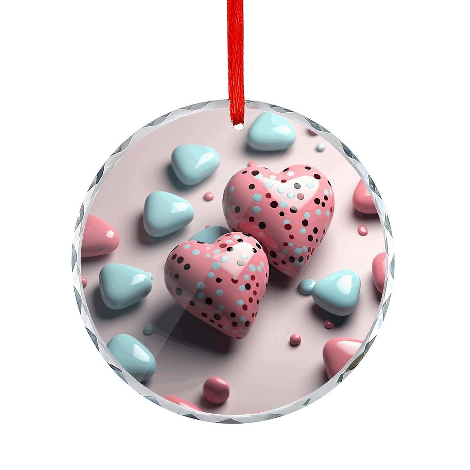 Btcowzrv Style Heart Shaped Shape Round Ornament Hanging Pendant Decor