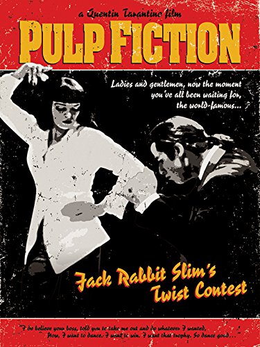 Toile imprimée Pulp Fiction Twist Contest de 40x50 cm pour décoration murale rétro