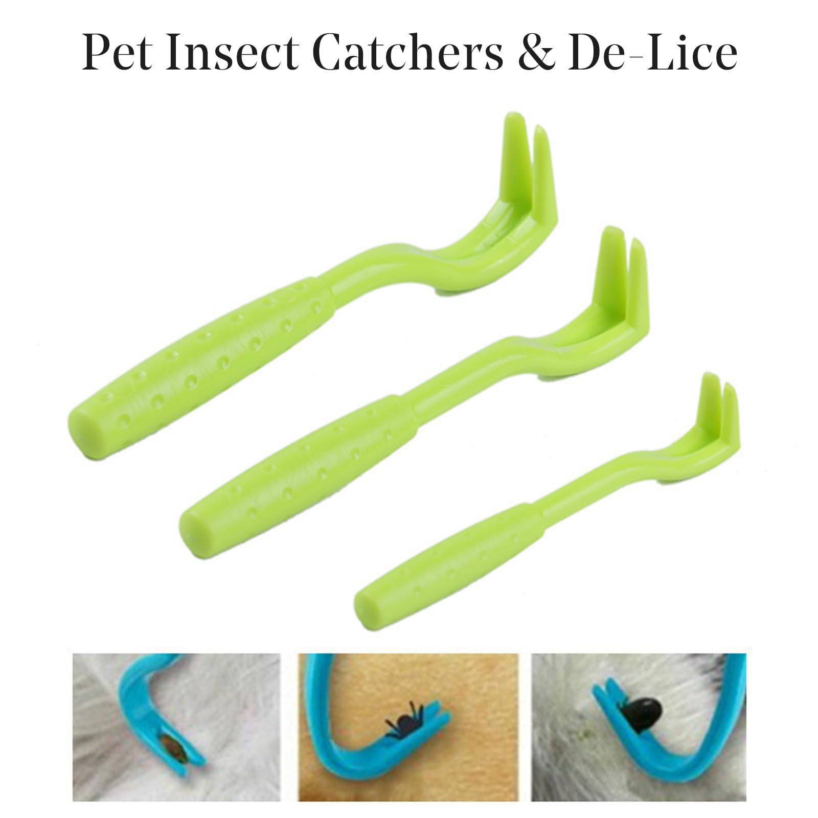 Tick Remover Tool for Dogs - Painlessly Tick Remover for Humans and Cats Pets 3 Tick Hooks and 2 Tick Tweezers - Image 2