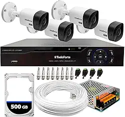 Kit 4 Câmeras Segurança Intelbras 1120B DVR 4 Canais Com HD Completo