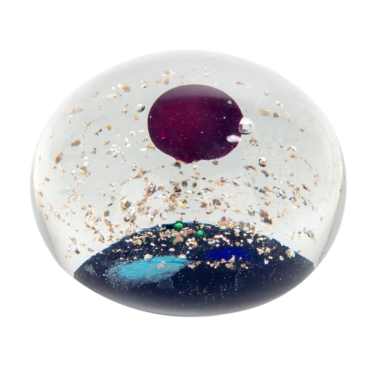 Fermacarte a sfera di vetro con forme astratte, elegante decorazione da tavolo, per ufficio, ingresso ingresso, 10 cm