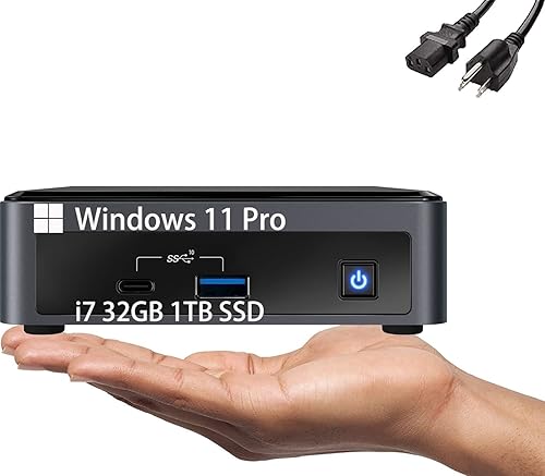 Kit de rendimiento Intel NUC 11 2022 NUC11PAHi7 (4 núcleos i7-1165G7, 32 GB de RAM, 1 TB PCIe SSD, gráficos Iris) Mini computadora de escritorio