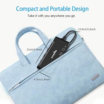 Rocketek USB 3.0 Card Reader, High Speed Memory Card Reader, Writer, 7 Slot Card Simultaneous Read/Write, Supports SD, SDXC, Micro SD, MSXC, CF, XD and More