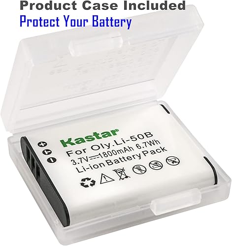 Miniatura 2 de Kastar Paquete de 1 batería y cargador USB triple LCD compatible con Pentax Optio RZ18, Megazoom X70, Optio WG-1, WG-1 GPS, Optio WG-2, WG-2 GPS,