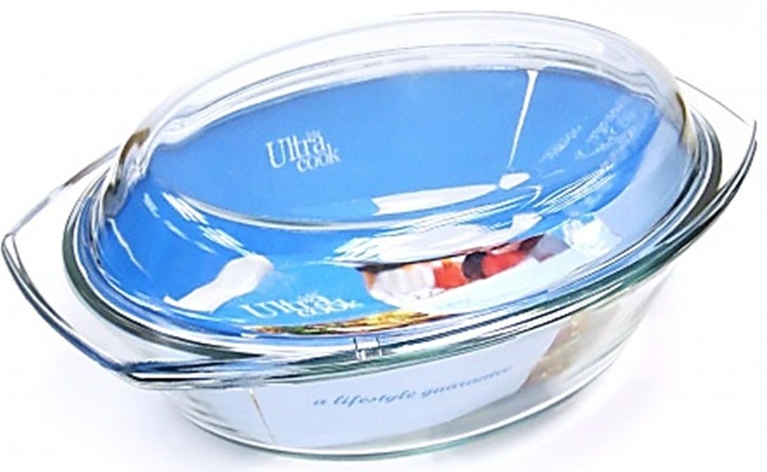 Ultracook Extra Large 3.5 Litre Oval Casserole Dish & Lid Roasting Dish Deep