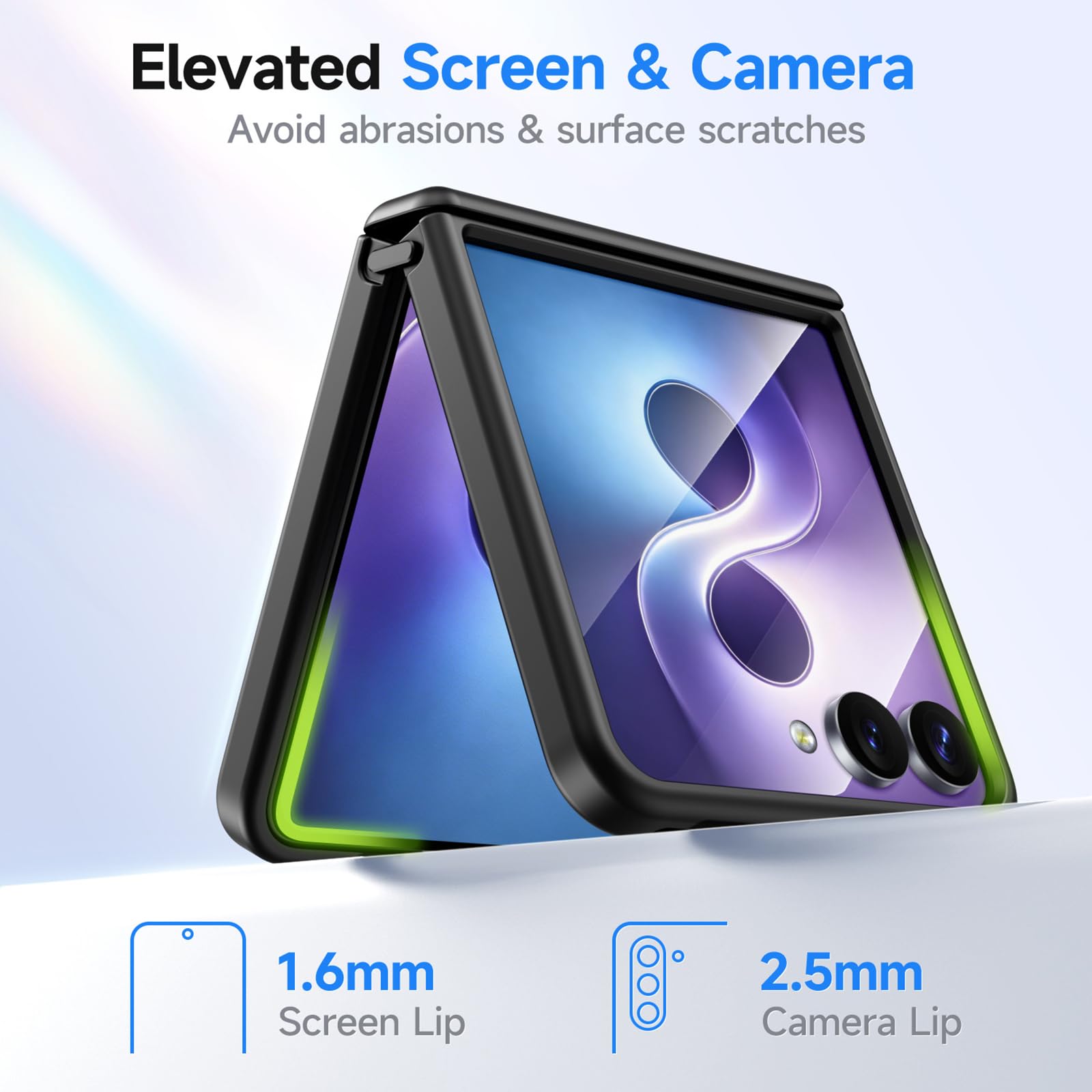 Magnetyczne etui do Samsung Galaxy Z Flip 8, obrotowa metalowa podstawka