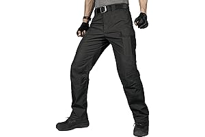 Men's Water Resistant Relaxed Fit Tactical Cargo Pants with Multi Pocket