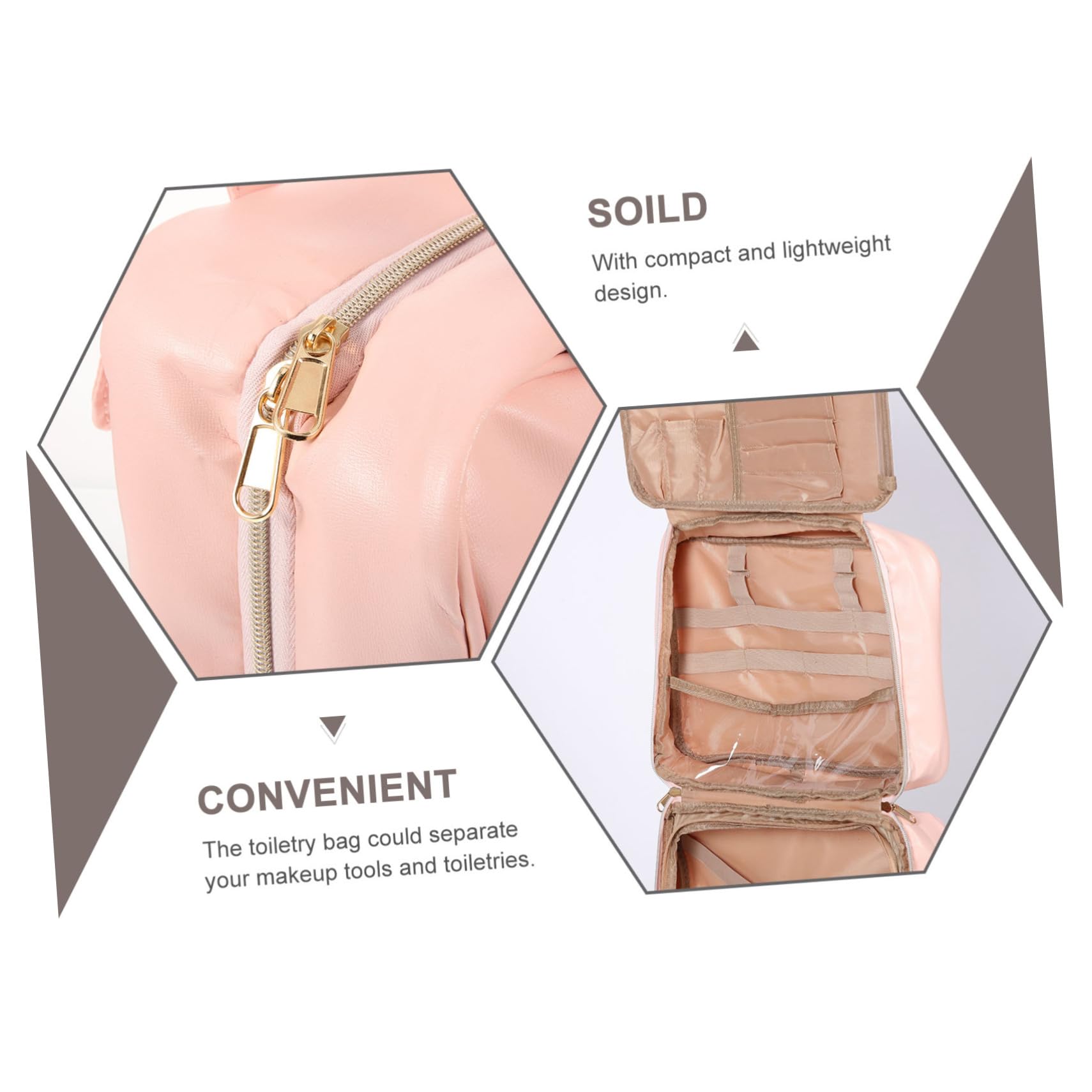 POPETPOP Neceser para Viaje Organizador de Almacenamiento Forma de Cubo Bolsa de Tocador Colgante para Maquillaje para Viajes o Uso Diario