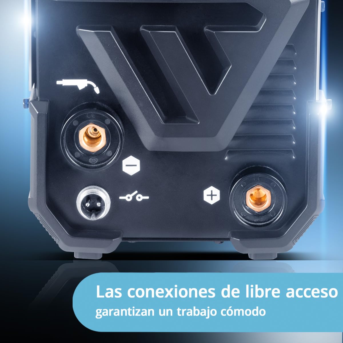 STAHLWERK Soldadora de electrodos 200 Synergic Pro Digital – Máquina de soldar MMA/Electrodo 200 A, soldadura sin gas protector, Lift-TIG, refrigeración inteligente & protección sobrecalentamiento