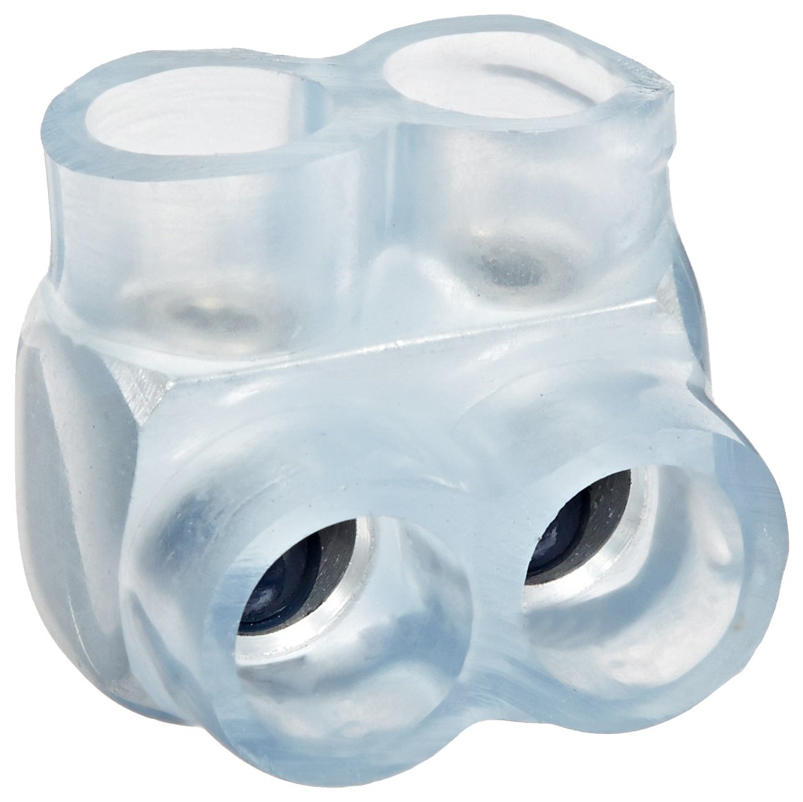 Panduit PCSB350-2S-4Y Multi-Tap Connector Clear Insulation Single-Sided 2 Ports 350 kcmil - #10 AWG STR Conductor Size Range 5/16 Hex Size 1.00