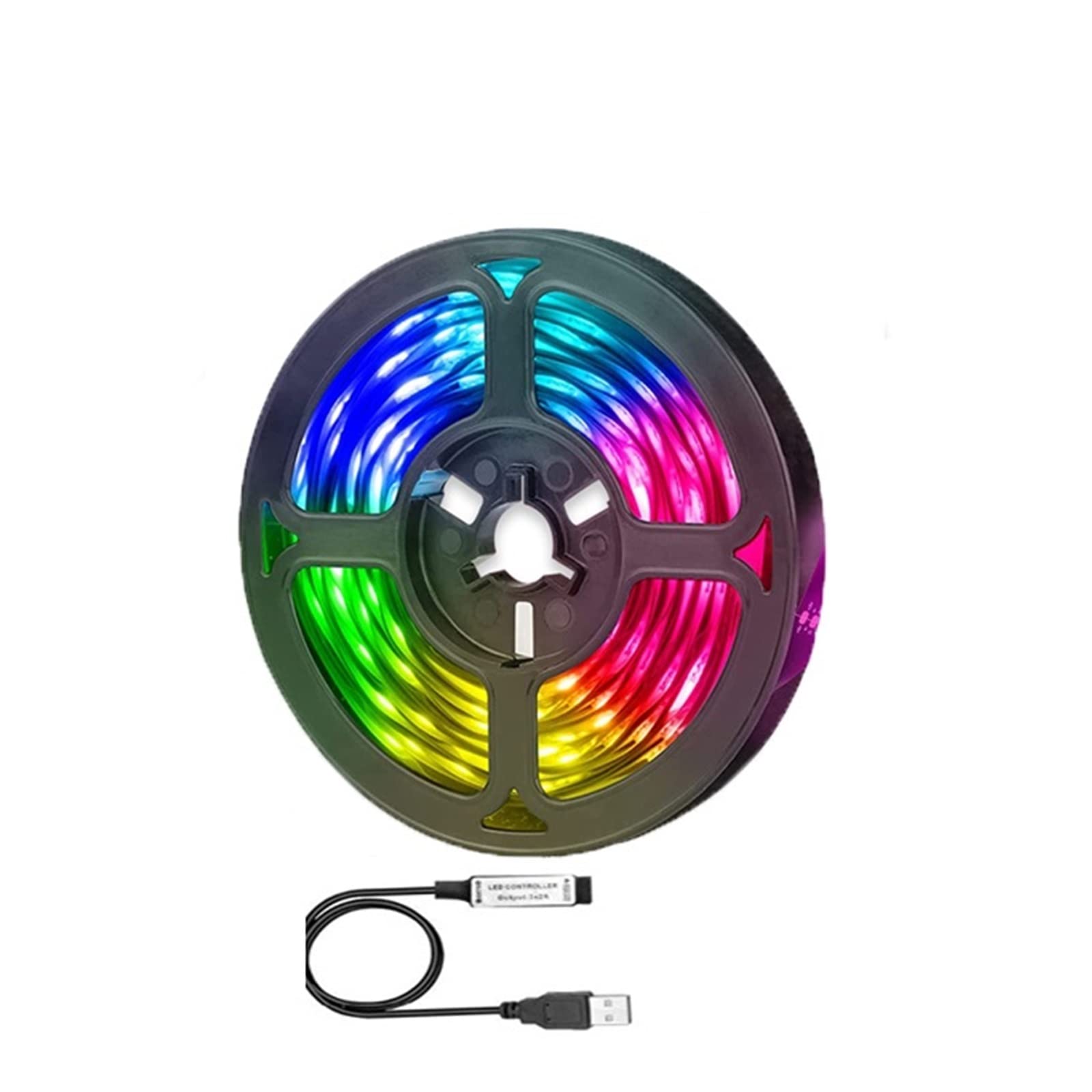 Tira de luces LED Bluetooth de 10m RGB 5050 USB para decoración de habitaciones y fondo de TV