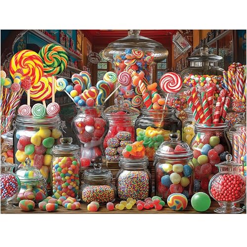 Rompecabezas Candy Store de 500 piezas de White Mountain Puzzles | Piezas grandes, regalo para adultos y familia, 18" x 24" miniatura 1