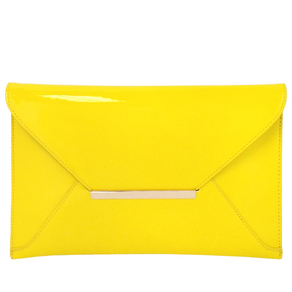 JNB Faux Patent Leather Envelope Candy Clutch Bag