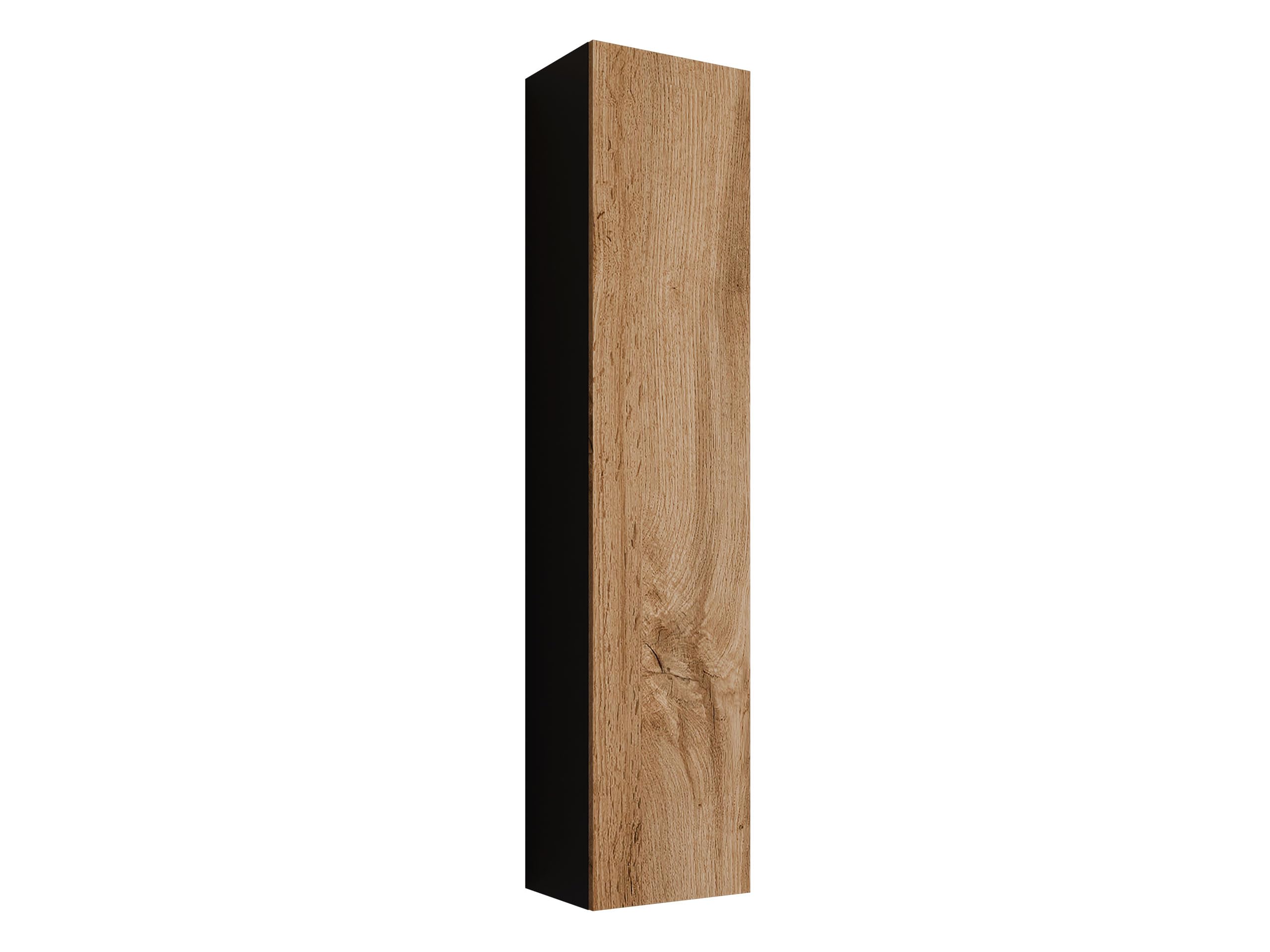 Mirjan24 Hängevitrine Vigo 180, Vitrinenschrank, Griffloses Öffnen, Stauraumvitrine Hochschrank, Wohnzimmer Highboard, Schrank, Vitrine (Schwarz/Eiche Wotan)