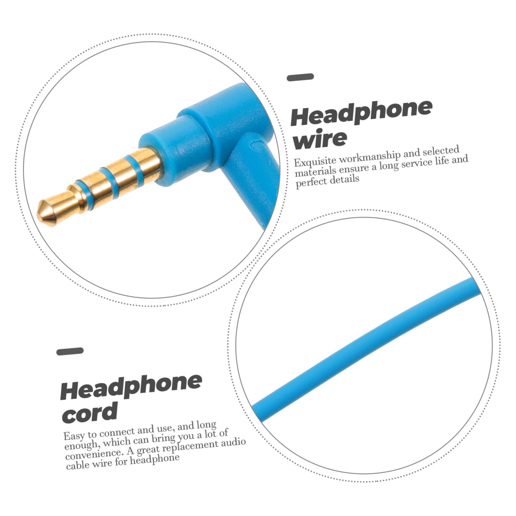 Artibetter 5stücke Audio-kabel Ersatzkabel Für Kopfhörer Geräuschunterdrückendes Audio-kabel Kompatibel Mit Qci Langlebig Und Einfach Zu Verbinden Für Und Und Hervorragende Leistung