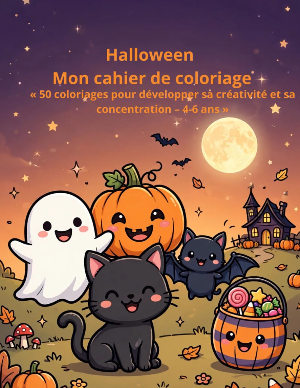 Halloween Mon cahier de coloriage: « 50 coloriages pour développer sa créativité et sa concentration – 4-6 ans »