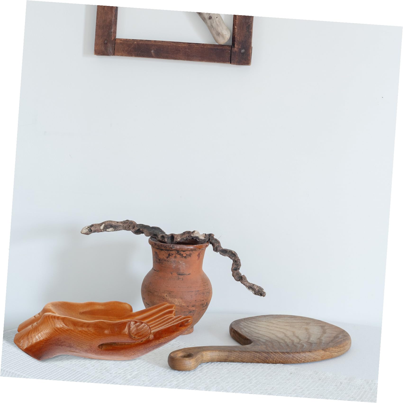 Beavorty Bandeja Decorativa de Madera Soporte para Collares y Pendientes Diseño Moderno y Delicado para Joyas Adecuado para Decoración del Hogar