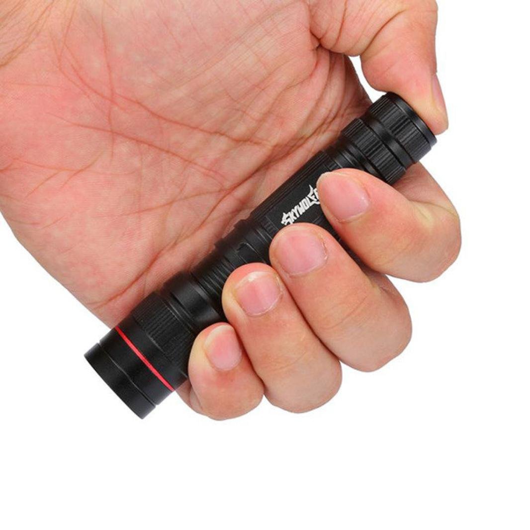 Mini 3500 Lumens Zoomable CREE Q5 LED Flashlight with Holster Pen Torch Pouch Super Bright Light Lamp