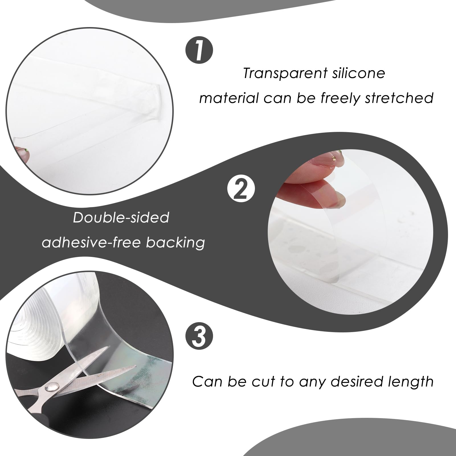 Protector de cantos transparente, autoadhesivo, 3 m (largo) x 30 mm (ancho) x 2 mm (diámetro), protector de bordes de mesa Baby extra fuerte de cinta adhesiva nano, suave protección de bordes para — view 4