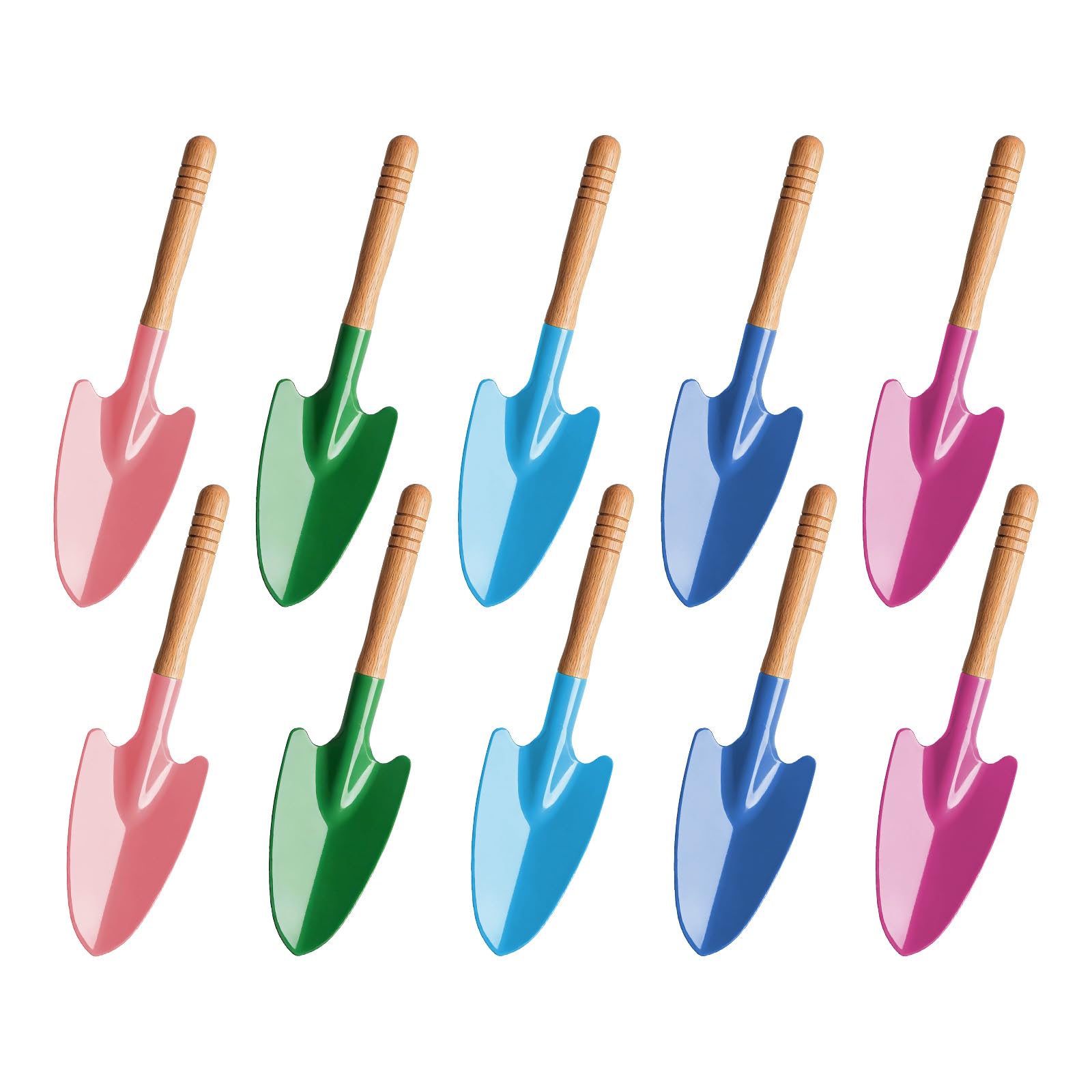TAGMEIU 10Pcs Mini Garden Shovels, Garden Hand Trowels for Planting