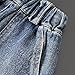 Toddler Kids Denim Shorts Fashion Casual Elastic Waist Knee Length Jorts Cute Y2k Distressed Jean (Blue, 6-7 Years)