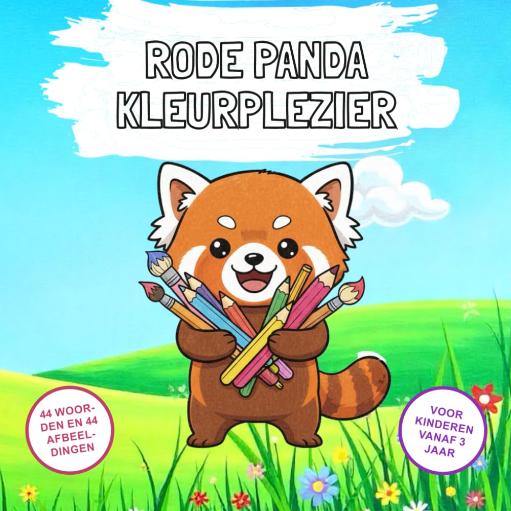 Rode Panda Kleurplezier: 44 woorden en 44 afbeeldingen - voor kinderen vanaf 3 jaar