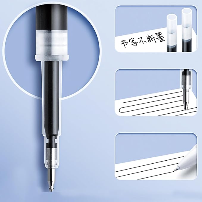 30 Recambios para Bolígrafo Borrable Tinta Azul 0.5 mm Punto Fino miniatura 6