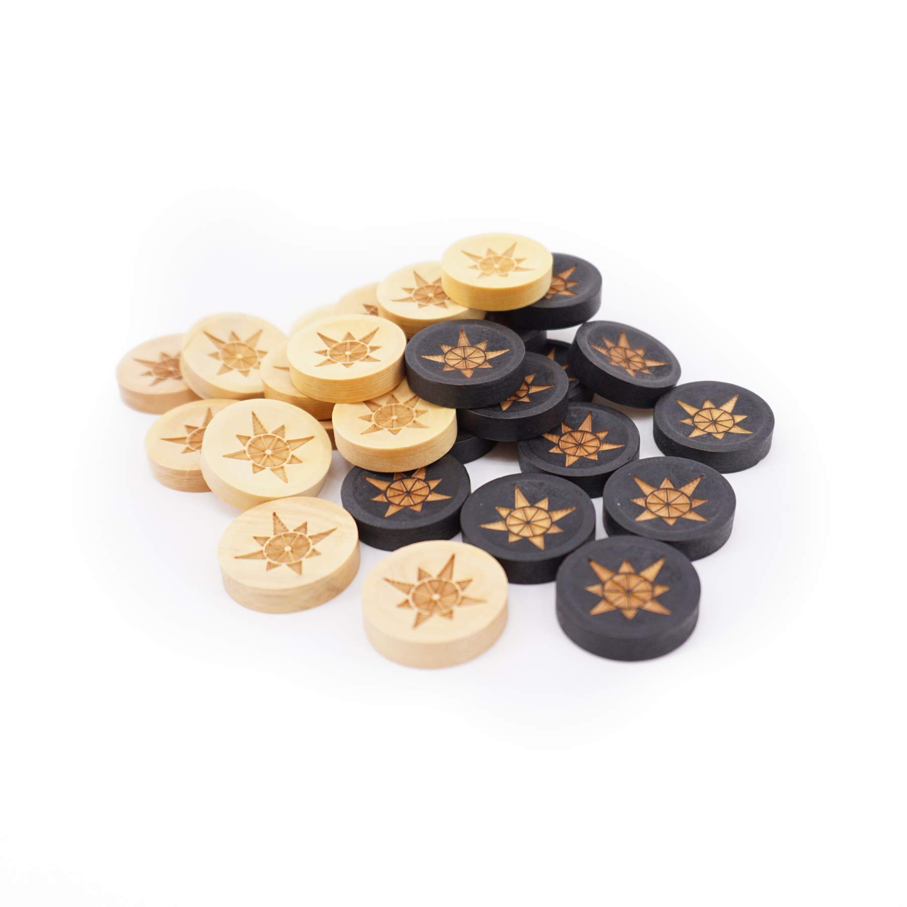 Sondergut - Set di pietre di ricambio in legno per il bene speciale da viaggio Backgammon