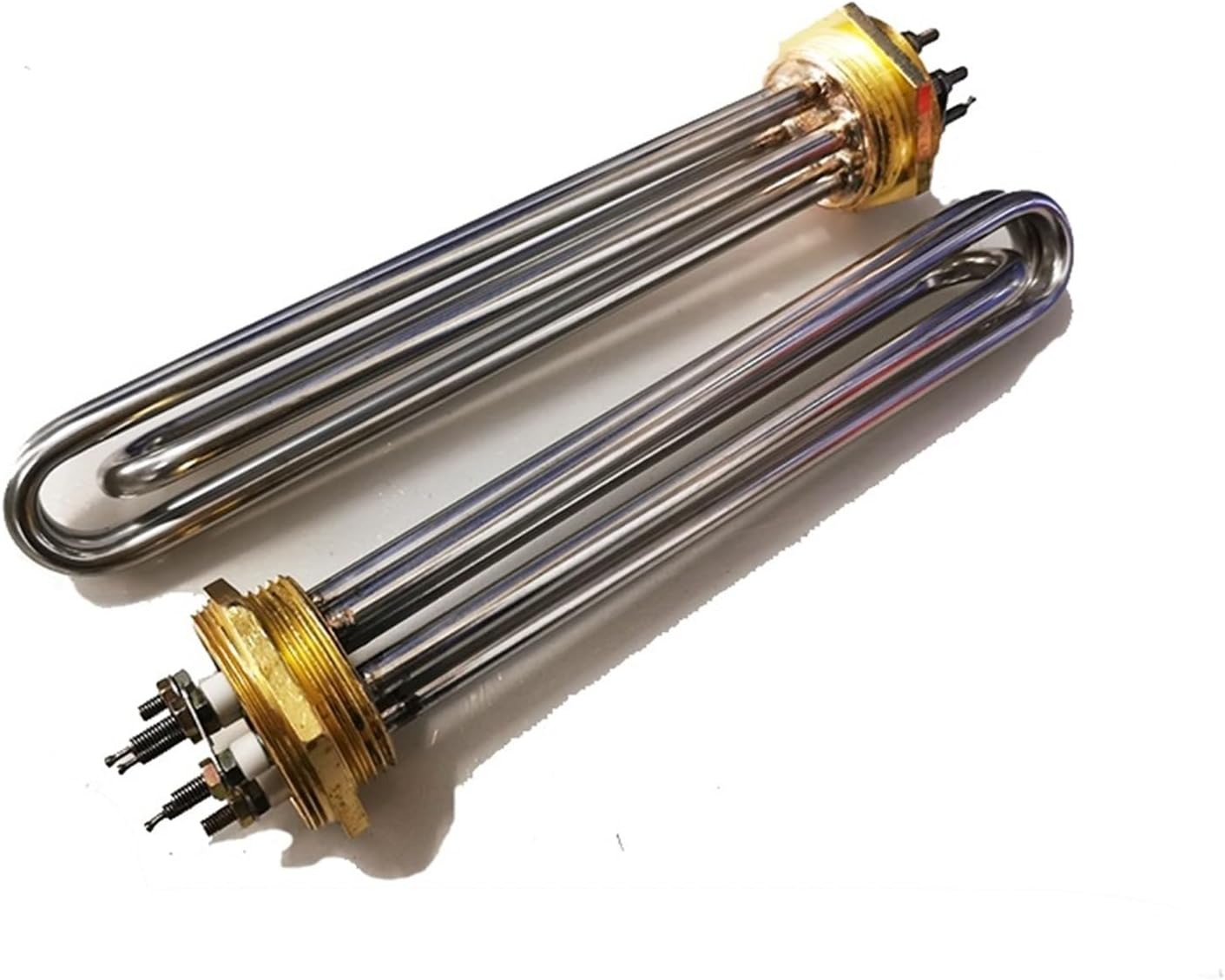 DN32 DN40 DN50 Water Storage Tank Heating Element 220V/380V 3kw-12kw Electric Resistance Solar Boiler for Farm Trough(DN32,110V_4.5KW 225MM)