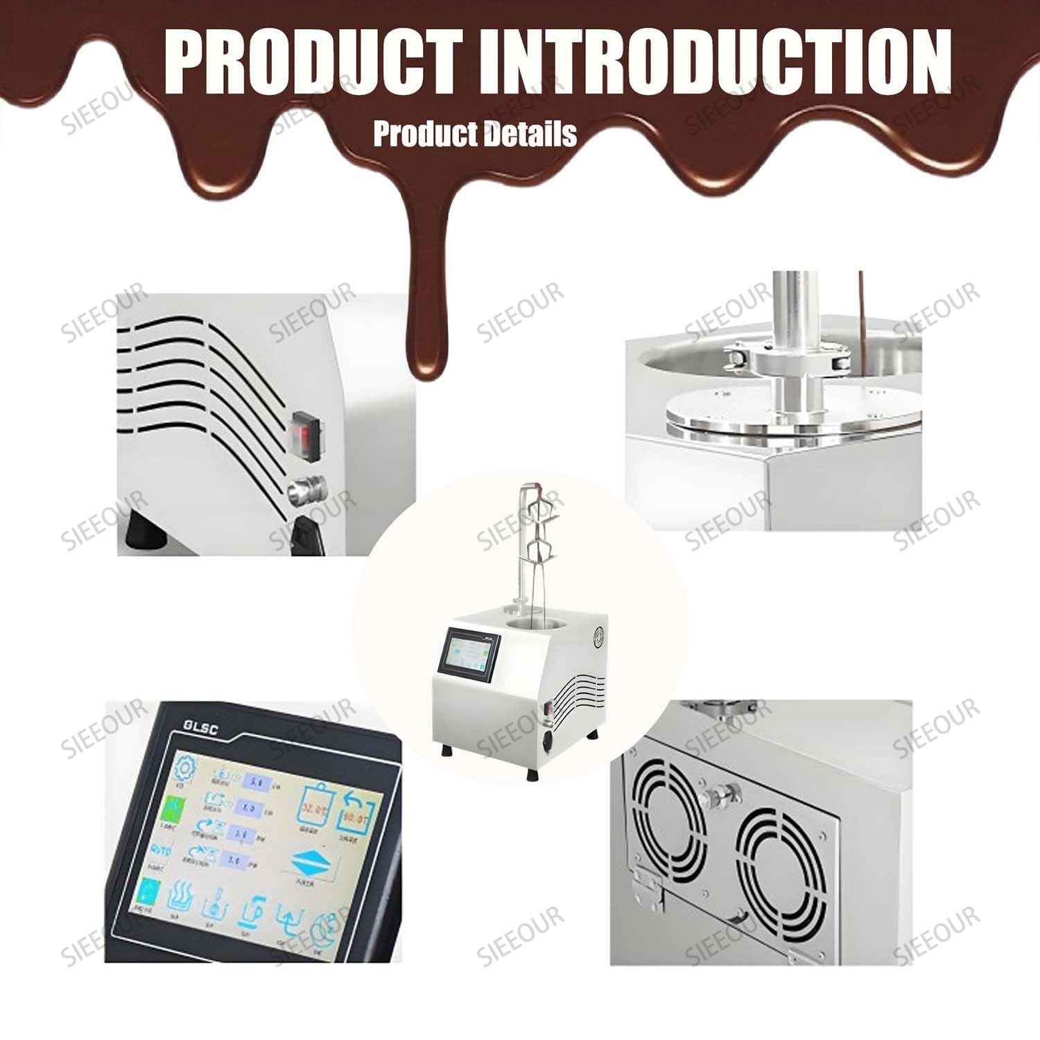 Machine de fusion et de trempe de chocolat avec distributeur automatique pour pâtisserie et confiserie professionnelle