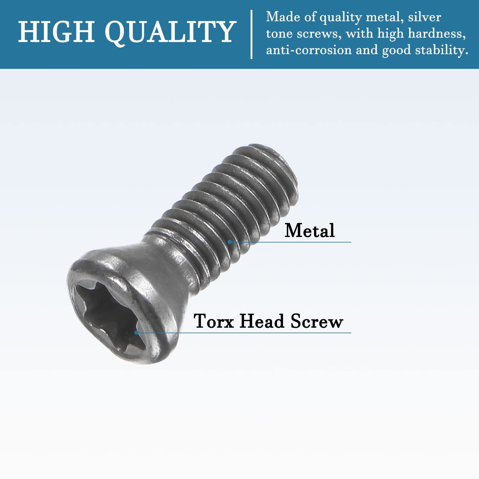 QUARKZMAN Svasata Testa Torx Vite Vite x 10pz Metallo Set Viti per Casa, Ufficio Attrezzature, Industria, Macchine, [Argento Tono, M3.5x10mm]
