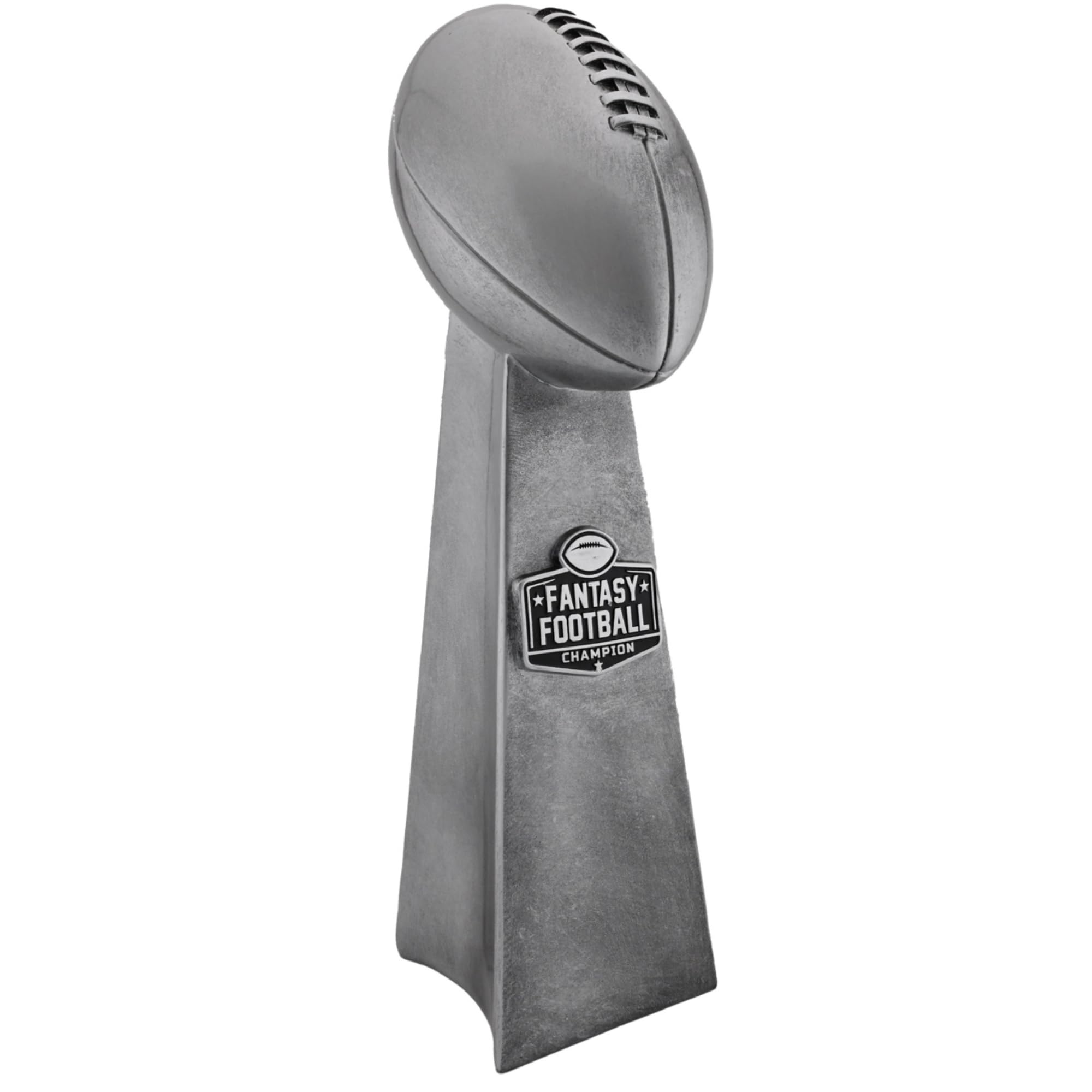 Fantasy Football Championship Trophy - Premium Fantasy Trophy with Antique Silver Finish, Football Trophy Pro-Style Replica for Winner, Fantasy Football Trophies Display Award 10"