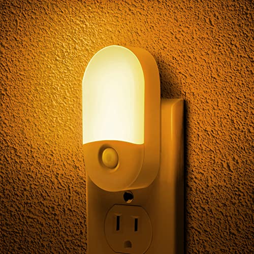Image of L LOHAS LED Amber Night Light, Night Lights Plug into Wall[2 Pack] | 2000K LED Night Light, Dusk to Dawn Sensor, 30 /60LM Adjustable Brightness, Automatic Low Blue Nightlight for Kids, Bathroom