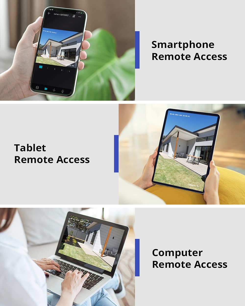 SANNCE WLAN Überwachungskamera Aussen Set, 6×3MP WiFi 6 Kameras Outdoor | 4K NVR 10CH 1TB HDD, Smart IR LEDs, Nachtsicht 30m, Personenerkennung, 2-Wege-Audio, IP66, APP Alarm, 70° Blickwinkel, Alexa
