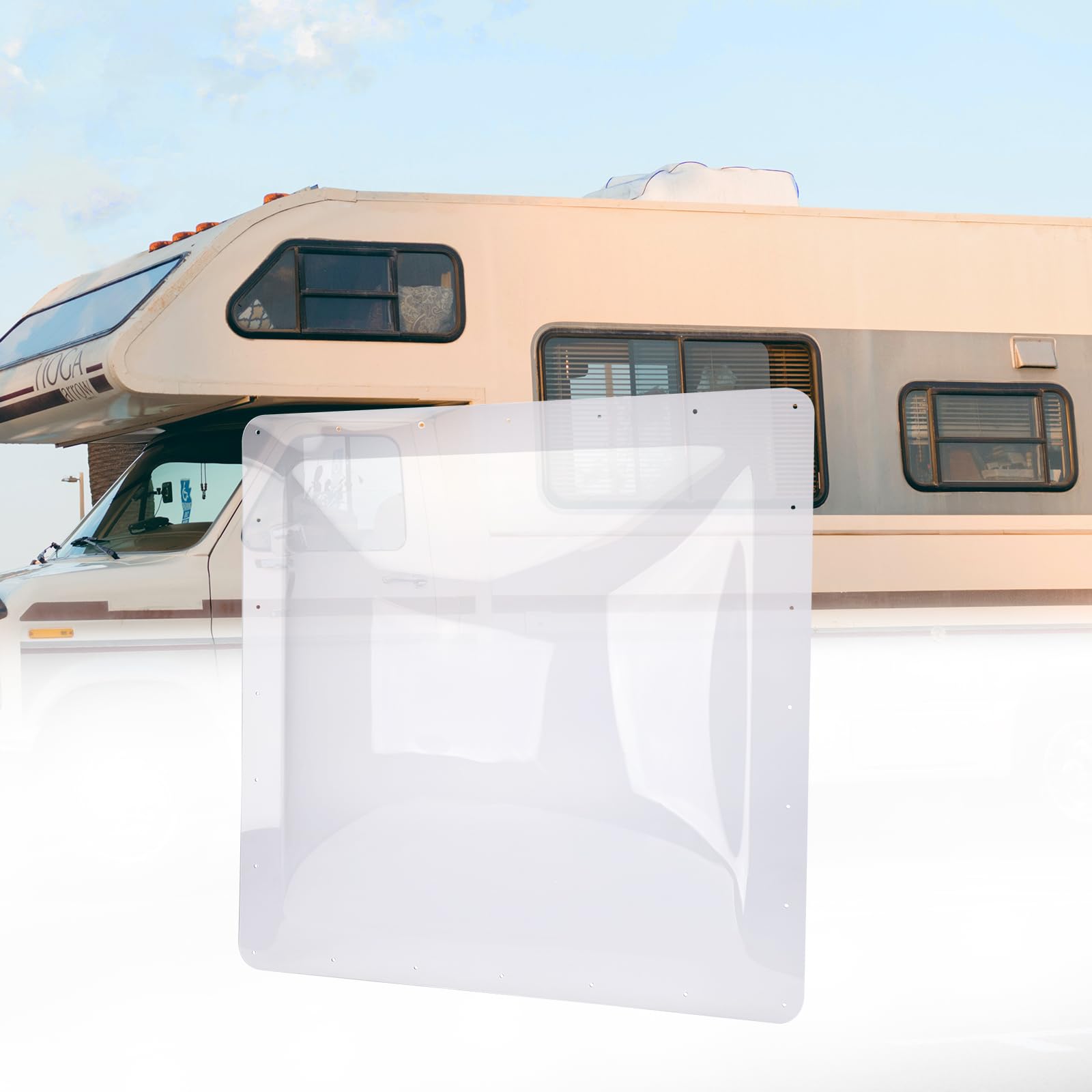 RVGUARD RV Skylight Replacement, 26" x 26", Clear, Include Screws
