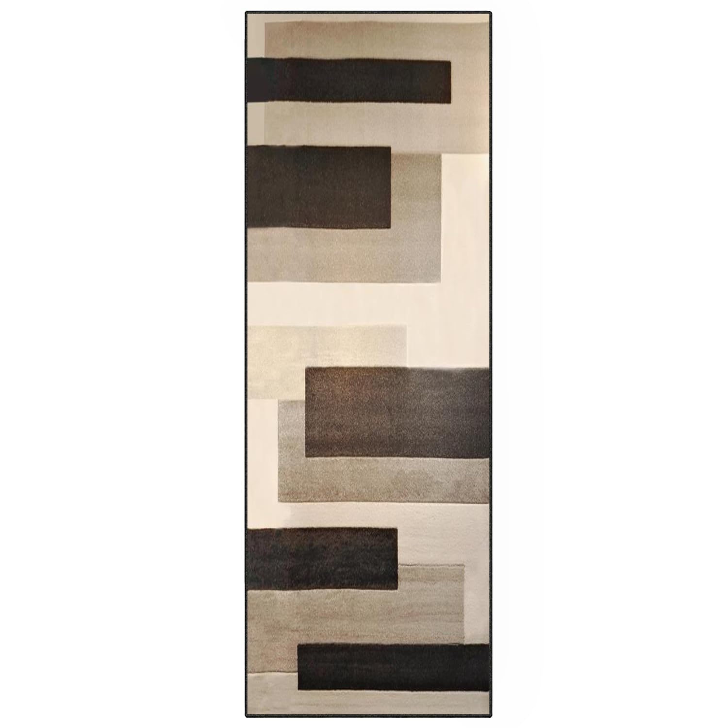 Geometrischer Flurteppich-Läufer – Rutschfest, Anpassbare Länge – Für Flur, Schlafzimmer & Küche (110x240 Cm)