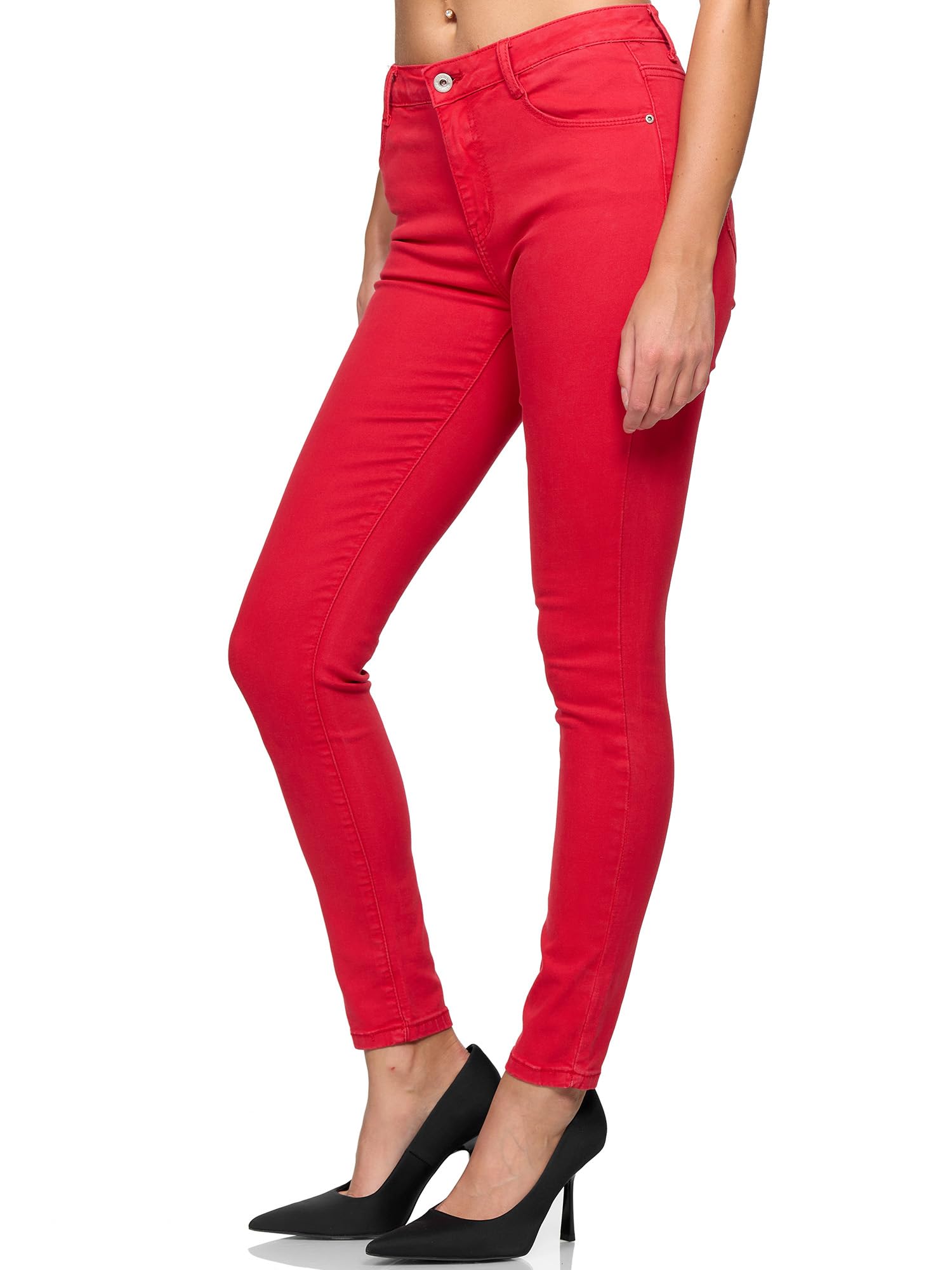 Elara Pantalon Femmes Elastique Jeans Skinny Chunkyrayan