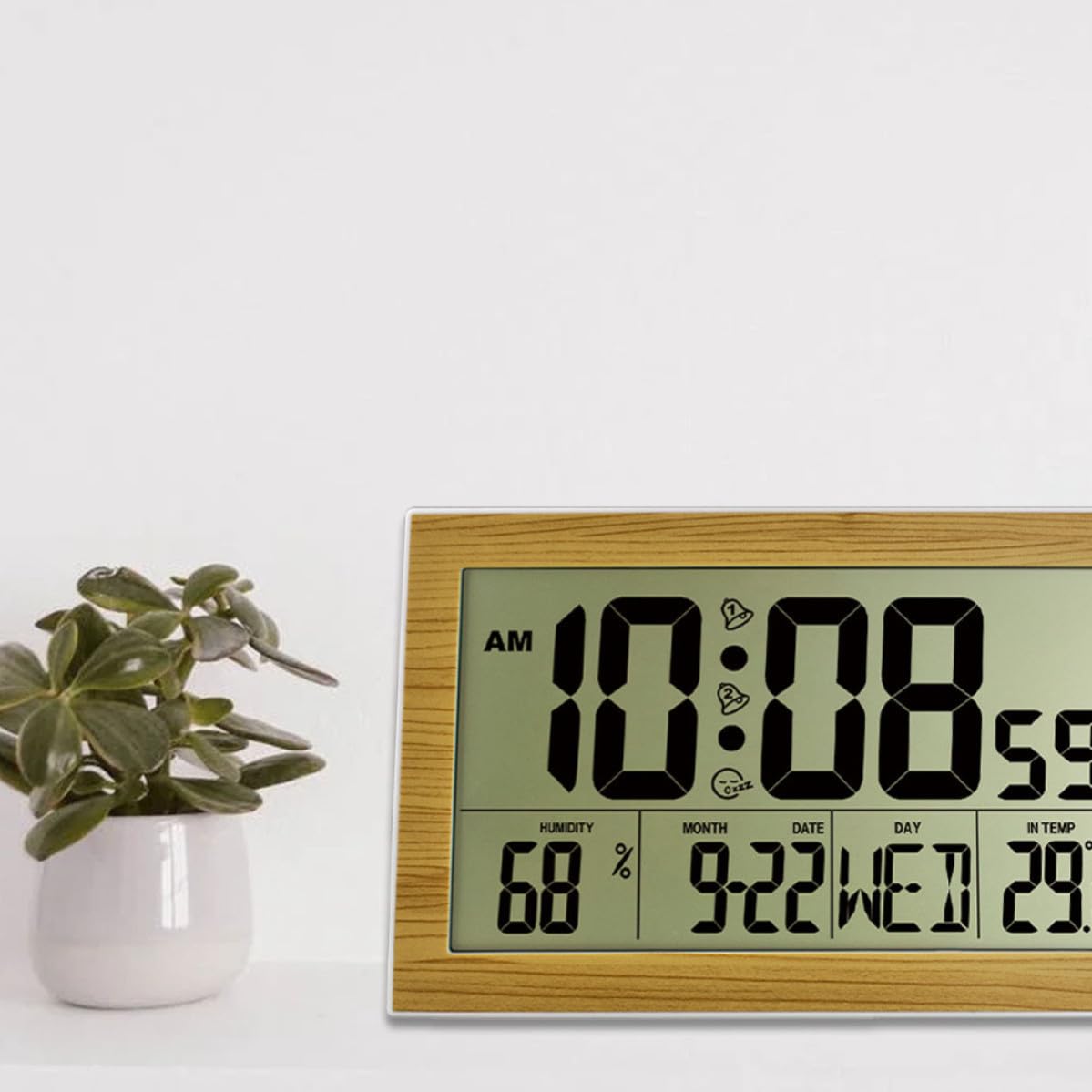 Reloj Despertador Digital de Pared Calendario para Oficina y Hogar