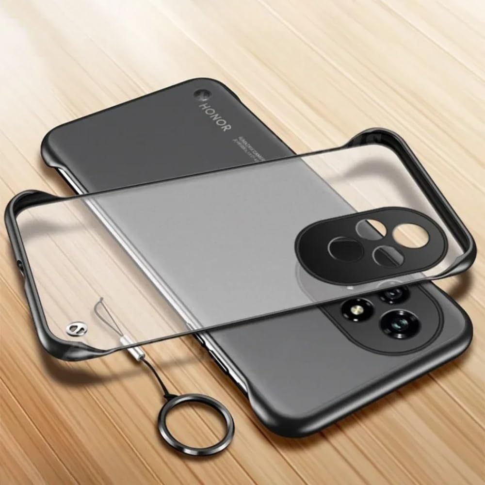 REALCASE Honor 200 Pro 5G Back Cover Case | Stylish Frameless Matte Hard Back Skin | Soft TPU Shock Proof Bumper Back Cover Case for Honor 200 Pro 5G (Black) (B0D9M1C4BR) Amazon Price History, Amazon Price Tracker