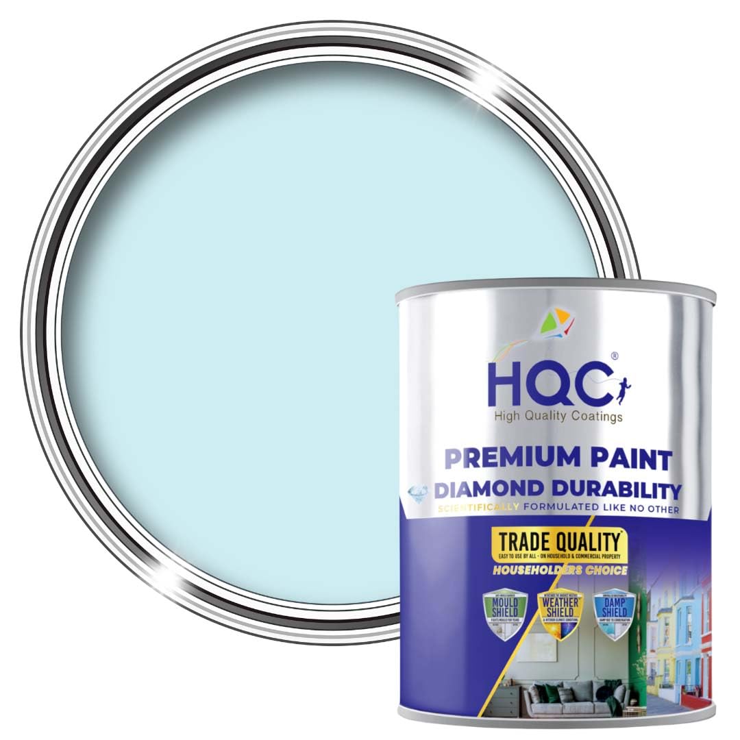 Hqc Matt Emulsion PaintMatt Finish For Interior Walls & CeilingsLight Blue2.5L from B&Q