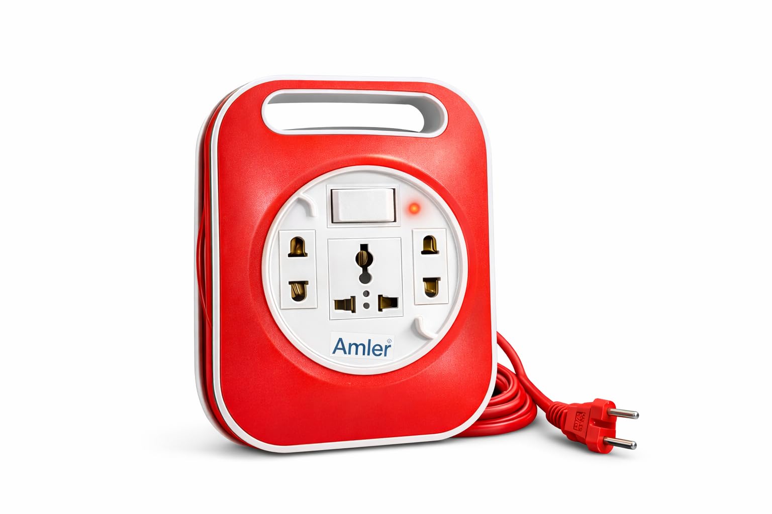 7 Meter Extension Cord Reel with Universal Socket, White, Surge Protection, LED Indicator, On/Off Switch, for Home and Office-image-41