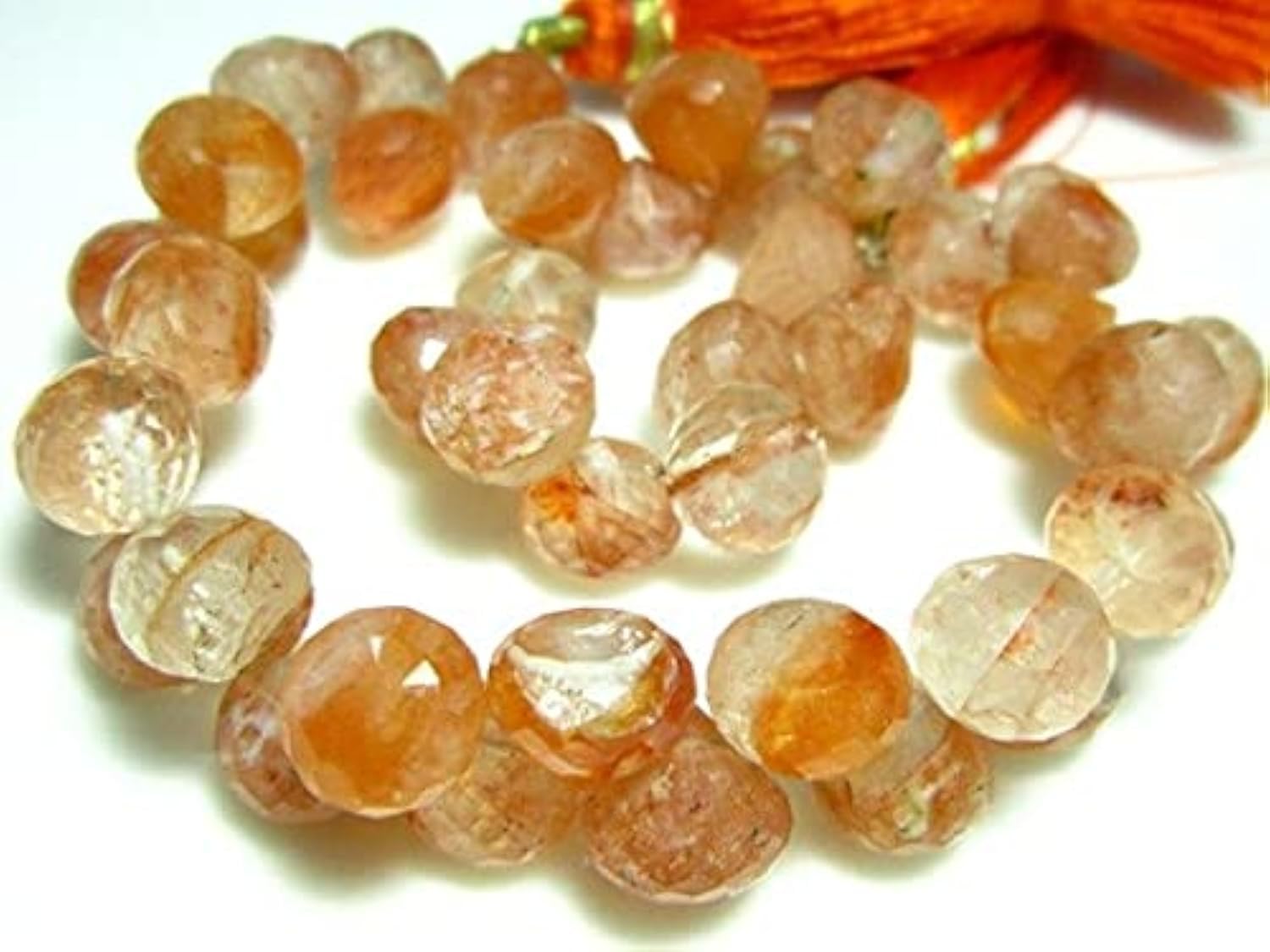 Quartz cerise briolettes oignons LKBEADS 8" pour remplacer les perles ternes de vos colliers