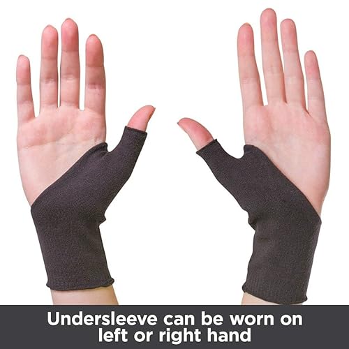 Miniatura 3 de BraceAbility Manga inferior para férula de plástico para el pulgar  Calcetín protector suave para llevar debajo del pulgar y las muñequeras
