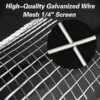 Vista 5 de Tela Metálica de 8'' x 20' de 1/4 pulgada, Rollo de Malla de Alambre Galvanizado (23 GA), Rollo de Alambre de Gallinero para Cercas