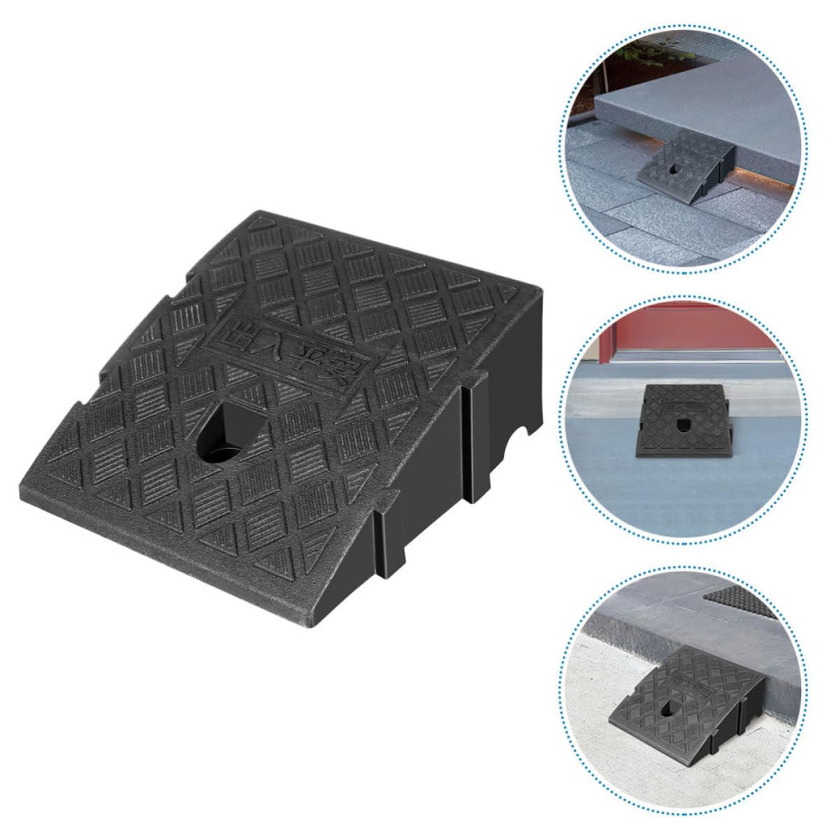 2 Pezzi Rampa per Auto Portatile in Plastica Nera, Rampa Garage | Soglia Rialzata, Resistente All’usura e Flessibile, Installazione Semplice per Accessi e Passaggi