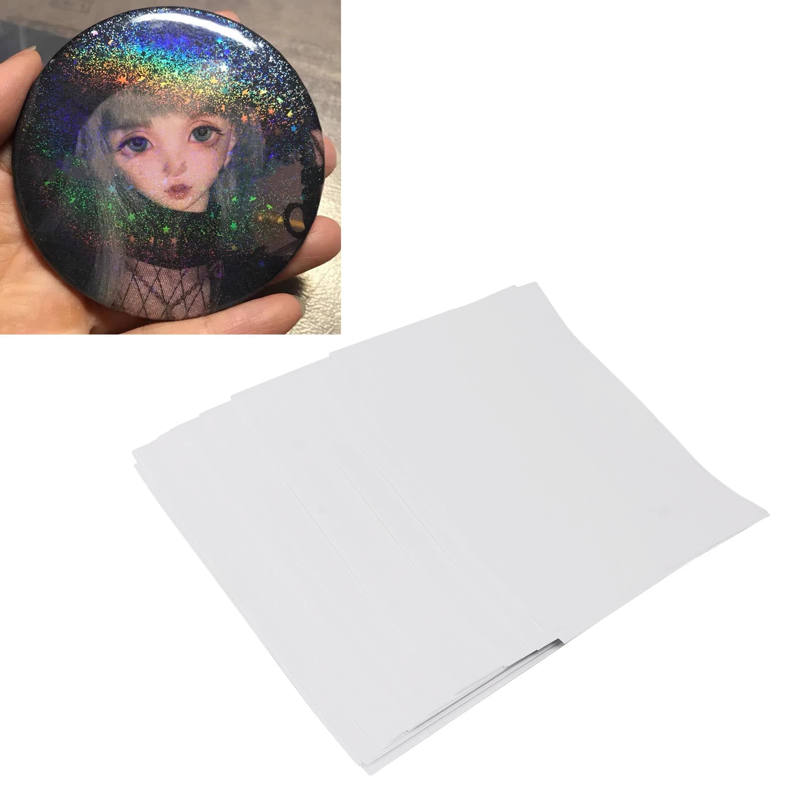 50 sztuk arkuszy laminatu A4 Wykwintne samoprzylepne woreczki do laminowania do krojenia 30x21,4 cm (Glitter)