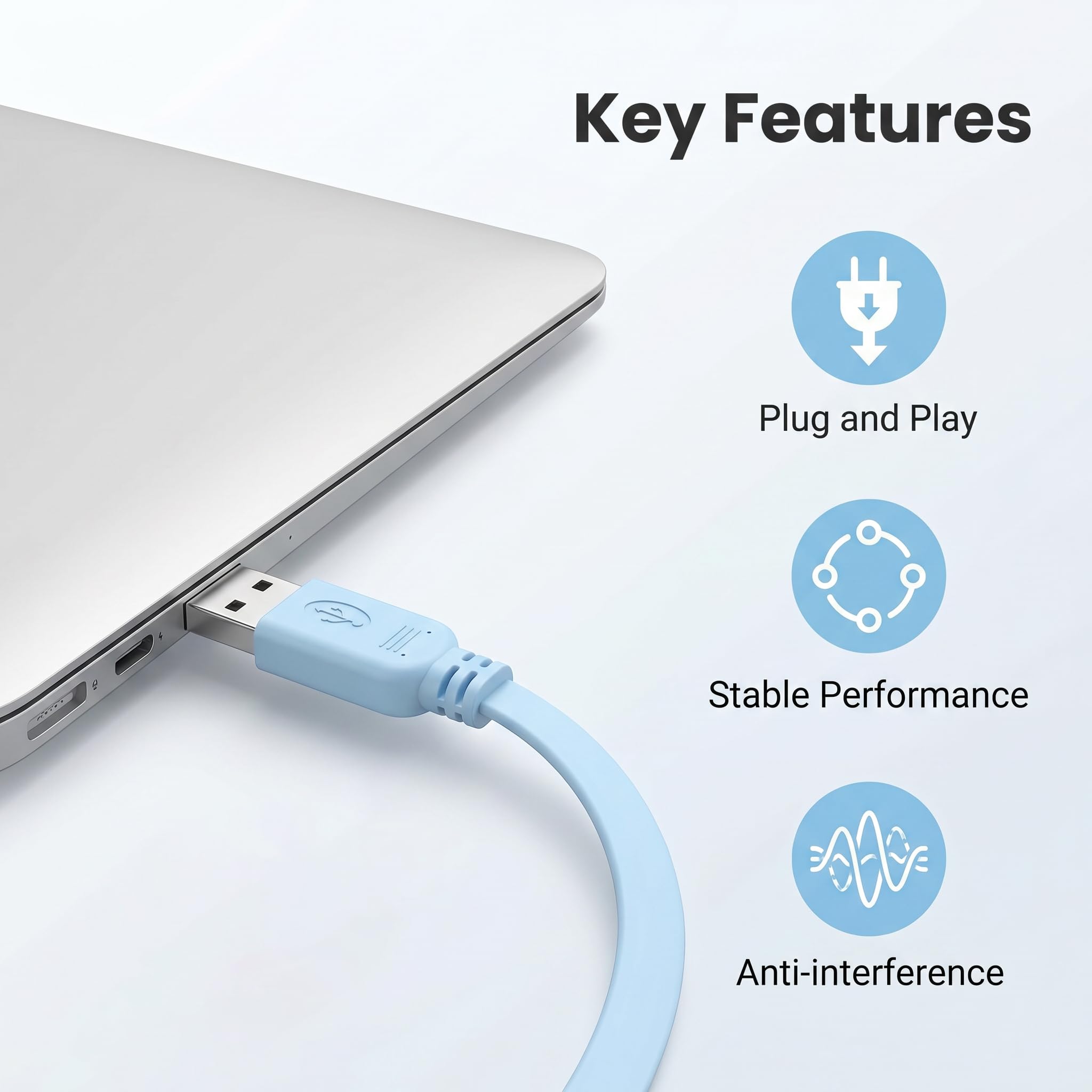 Konsolenkabel USB zu RJ45, USB zu RJ45 Kabel mit FT232 Chip, USB Console Cable für Router Switch Firewall, Netzwerk Konfigurationskabel RS232 Serial Adapter für Windows Linux Mac OS, Plug y Play 1.5 m