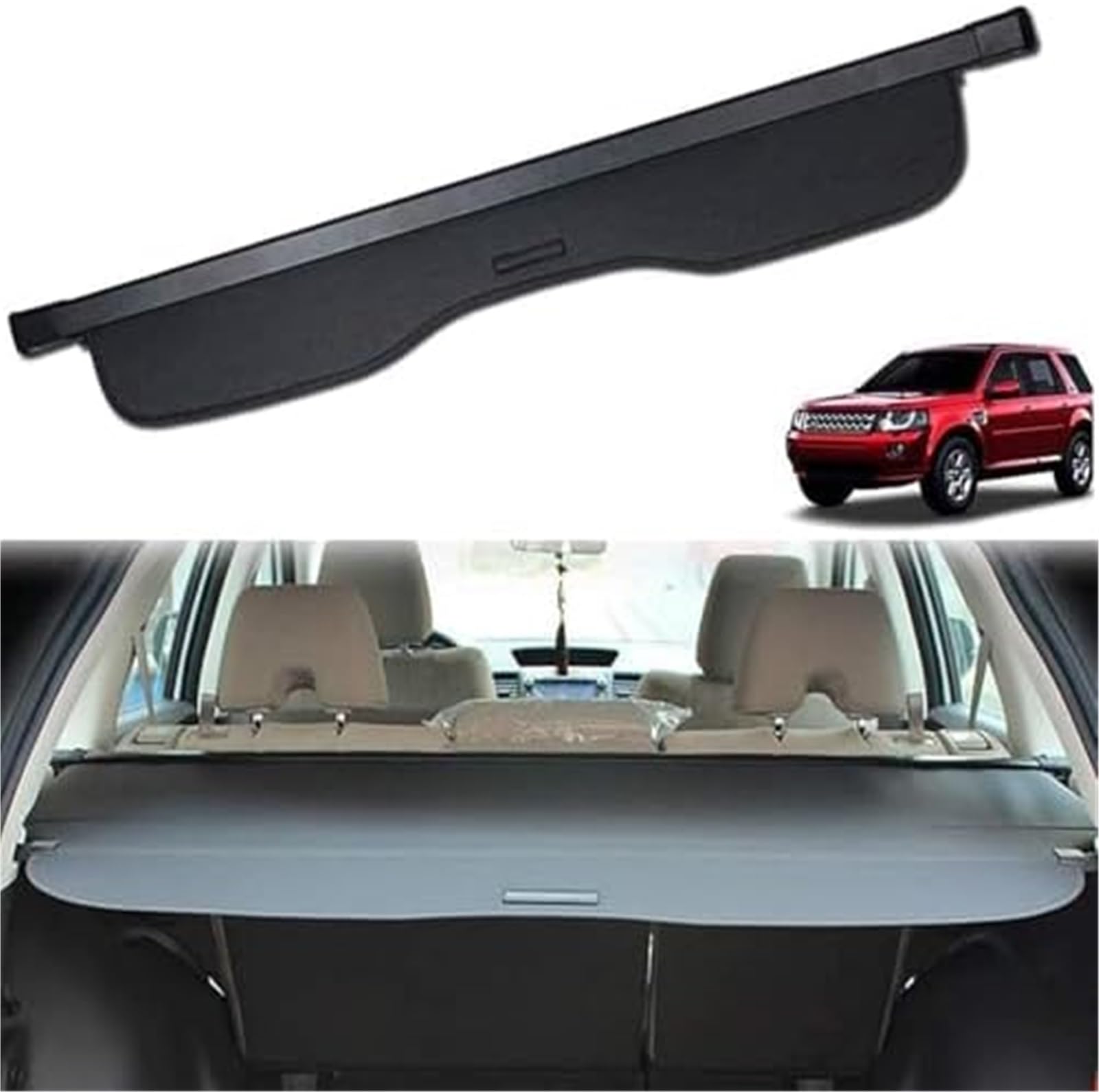 fhjwqronte Cargo Area Storage Rack Cargo Cover, for Land Rover, for Freelander 2